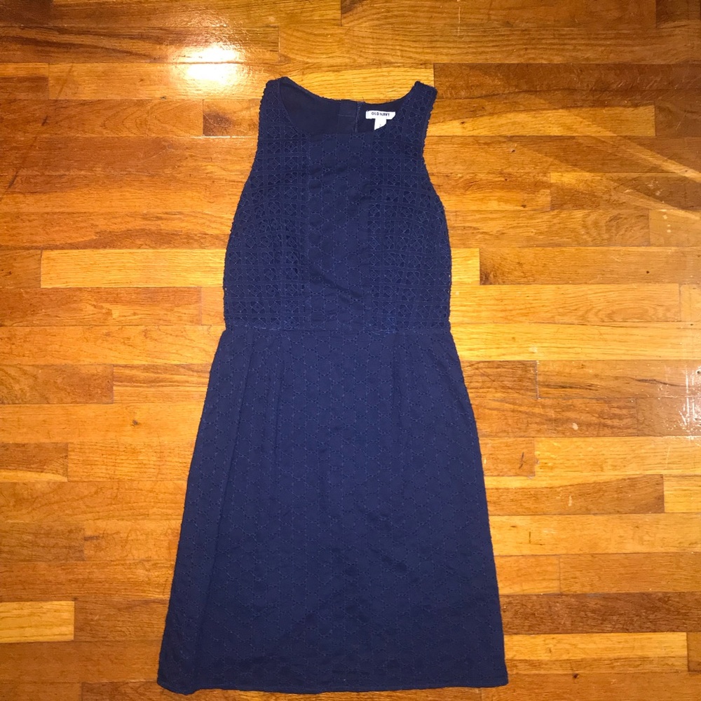 Old Navy- Navy eyelet dress